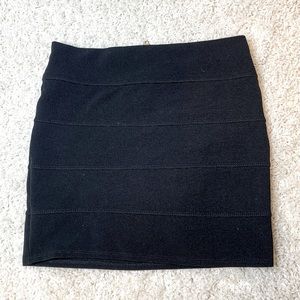 Black mini skirt